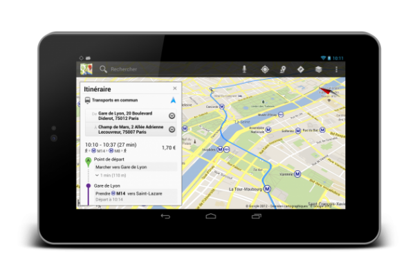 Google Transit - la ratp sur maps
