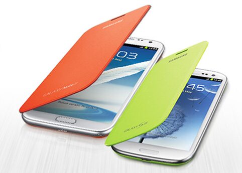 Flip Covers Note 2 Flip Covers couleurs pour Galaxy Note 2 et S3 Accessoires