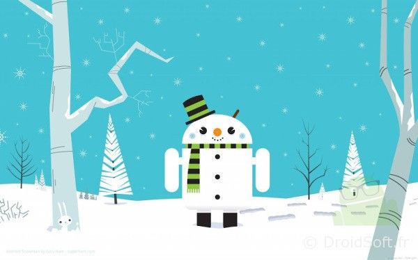 wallpaper Droid Snowman
