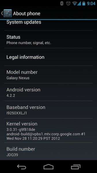Android 4.2.2 Nexus 4