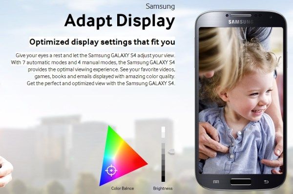 galaxy s4 adapt display