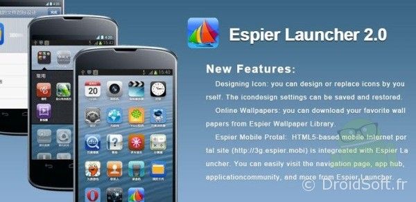 espier launcher android iphone