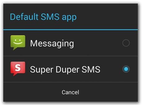 sms Android kitkat