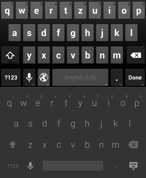 android 5.0 L clavier