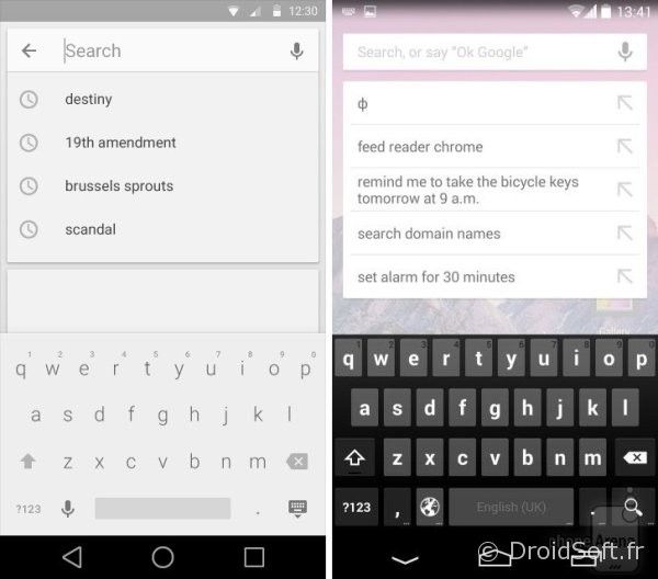 android 5.0 L search