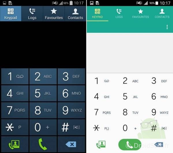 galaxy s4 comparatif telephone android 5 et Android 4.4