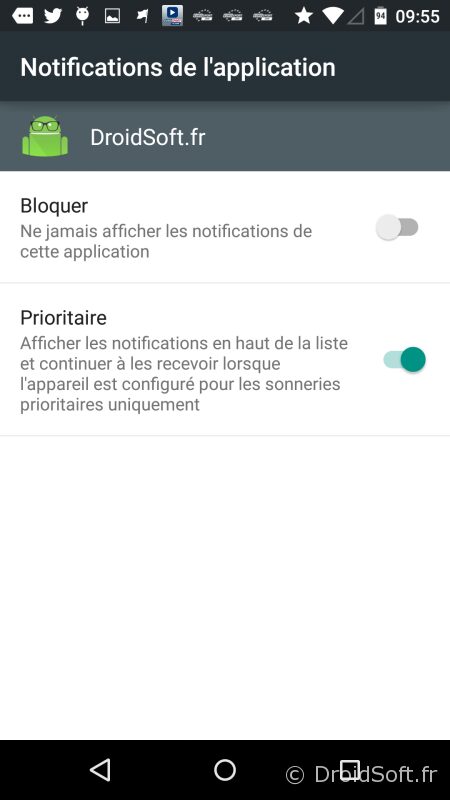 bloquer notif android 5
