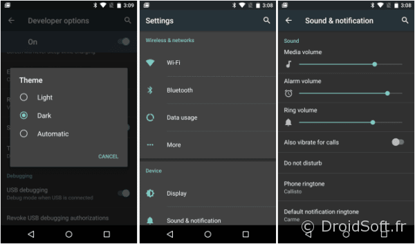 mode nuit android 6 M
