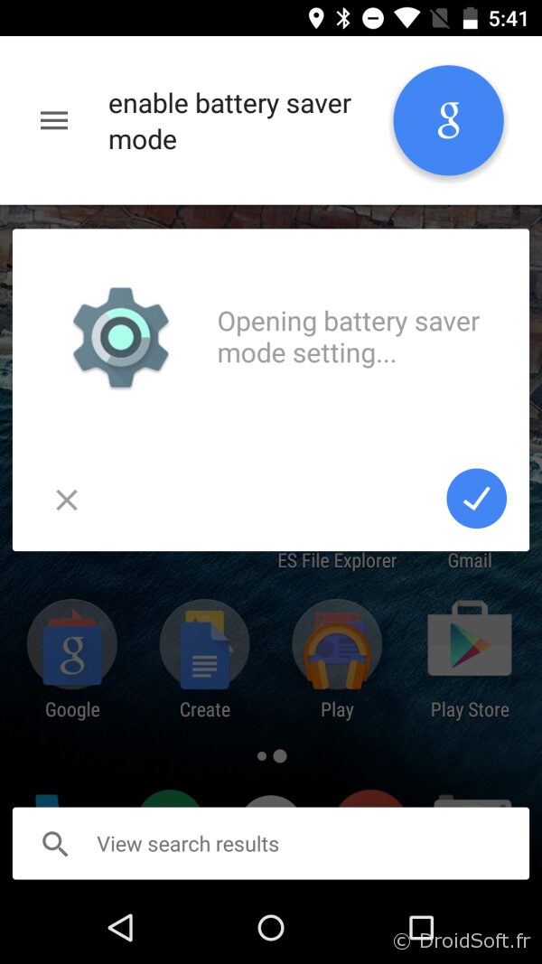 android m activer batterie eco voix