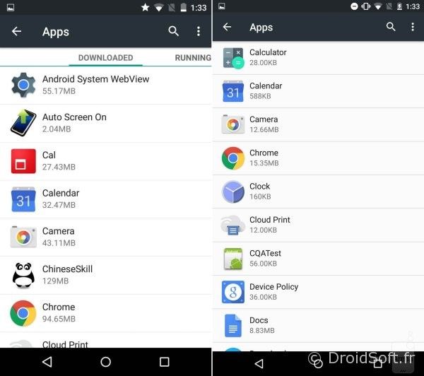 android m lollipop comparatif Apps-menu