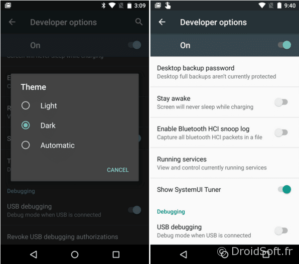 mode nuit android m