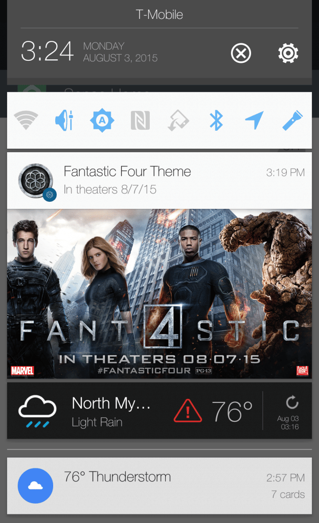 HTC One Fantastic Four notification ad