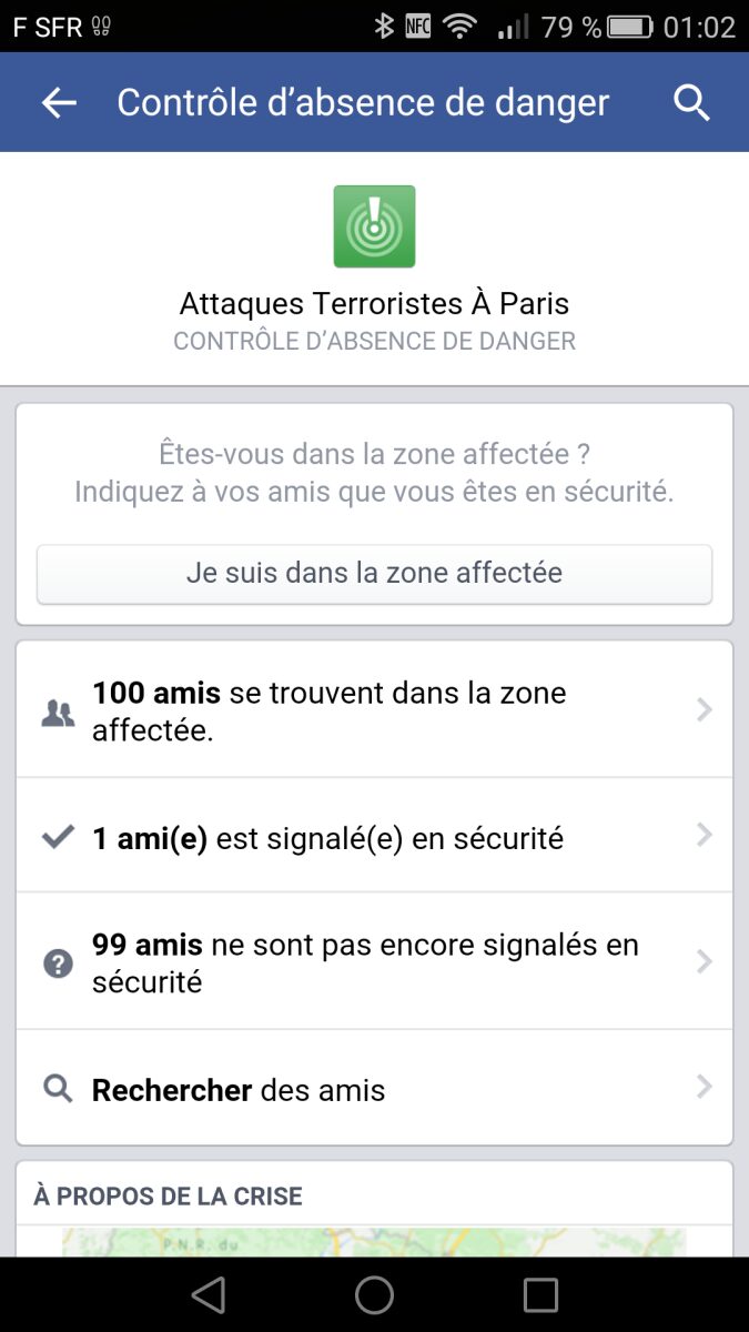 Attaques à Paris, Attaques à Paris : Facebook vous permet de savoir si vos amis sont en sécurité