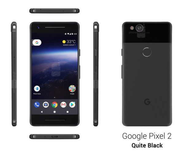 google pixel 2 noir fuite