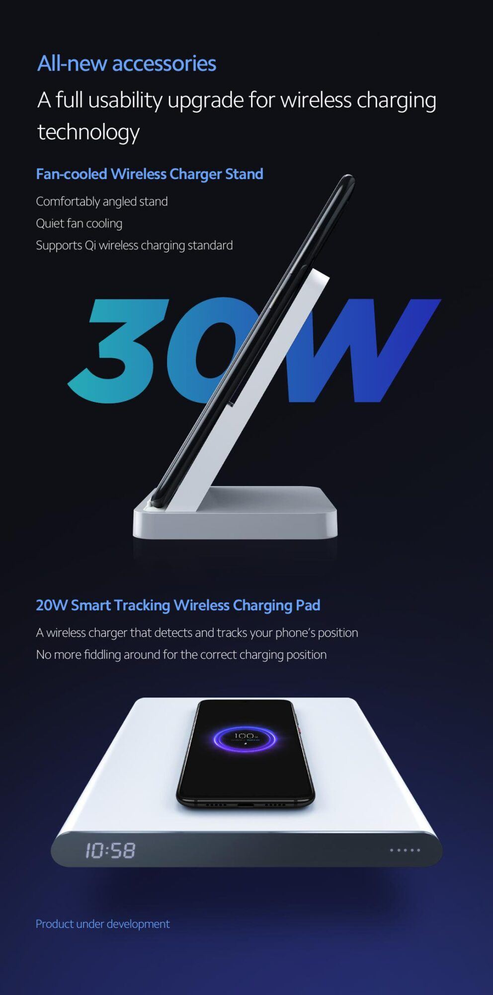 Xiaomi Mi Charge Turbo Dock Mi 9 Pro 5G tech téléphone sans-fil inversé technologie rapide