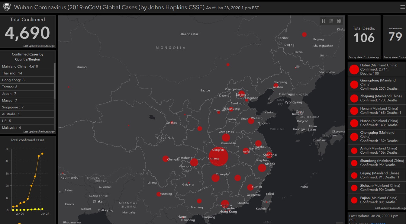 Suivez le coronavirus en temps réel avec une carte interactive Actualité