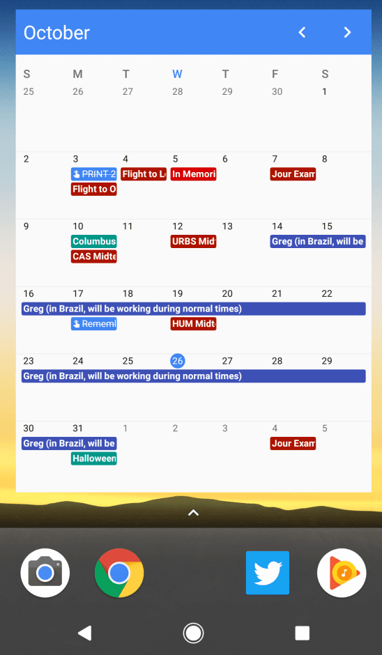 google-agenda-calendrier application android