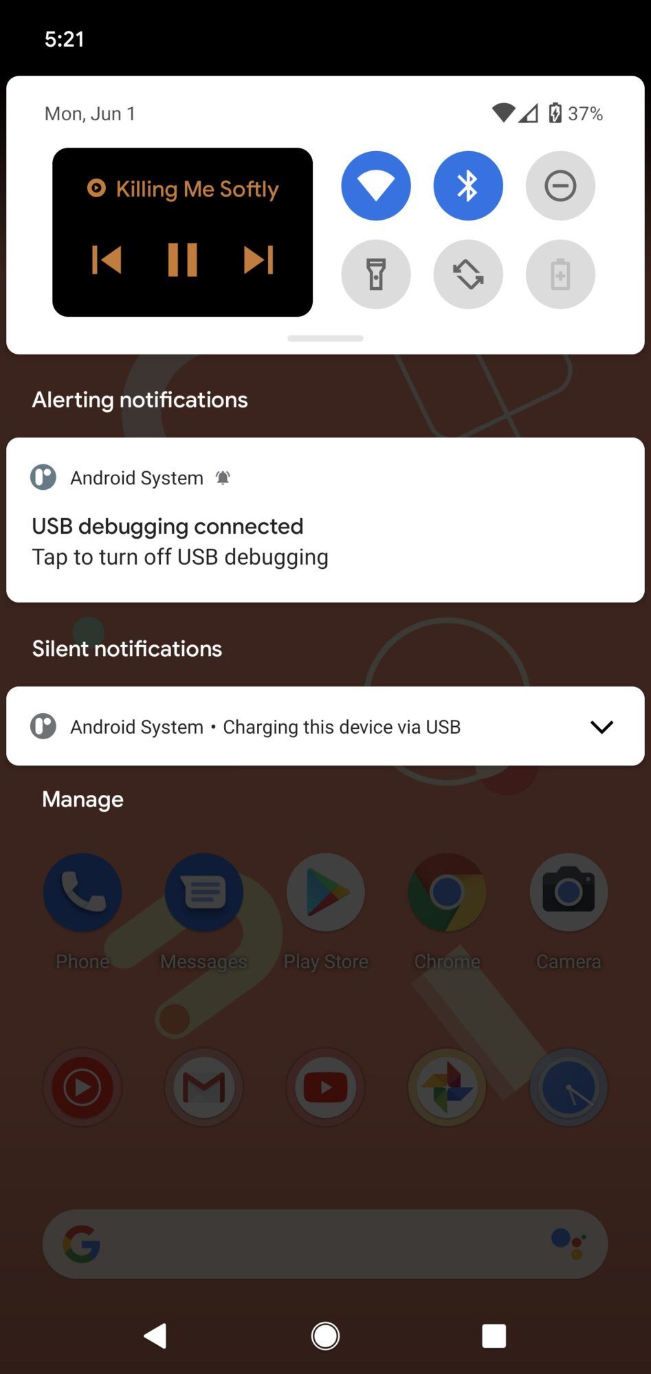 lecteur-multimedia-reduit-android-11-panneau-de-notification
