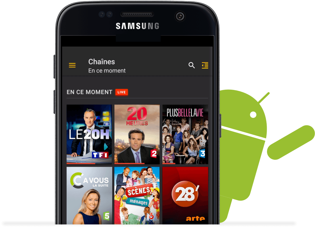 télévision, Regarder la télévision gratuitement sur votre smartphone Android