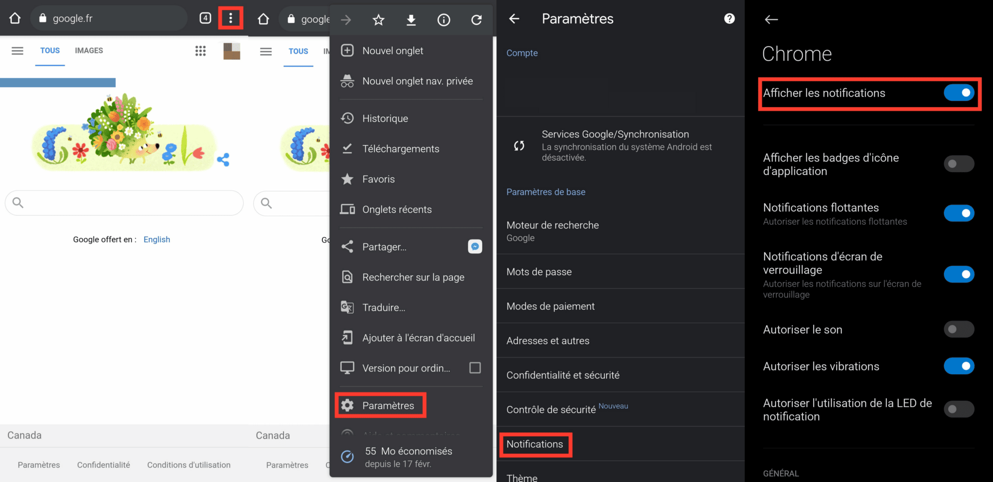 chrome-android-notifications-desactiver