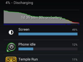 Ecran de statut de la batterie sous Android Jelly Bean