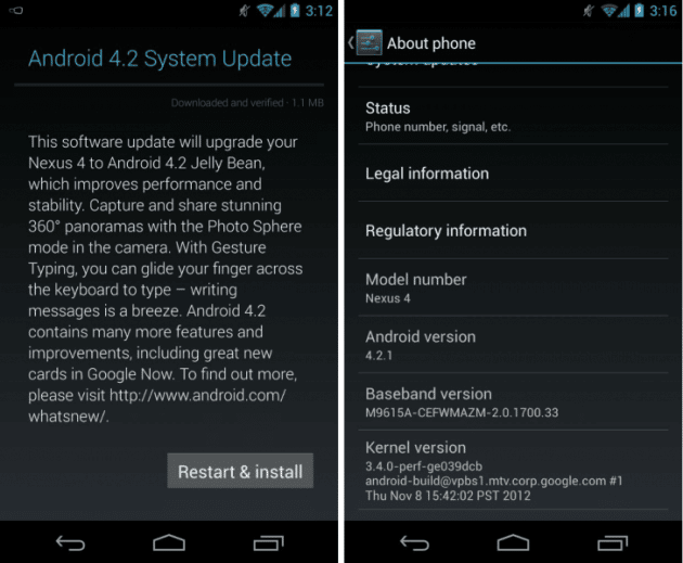 Android 4.2.1 Android 4.2.1 : déploiement sur les Nexus 4, 7 et 10 Actualité