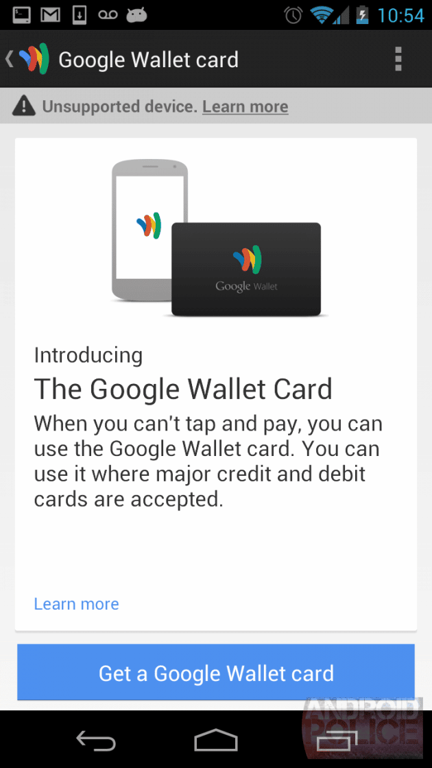 Google Wallet Google Wallet : la carte de crédit physique ! Applications