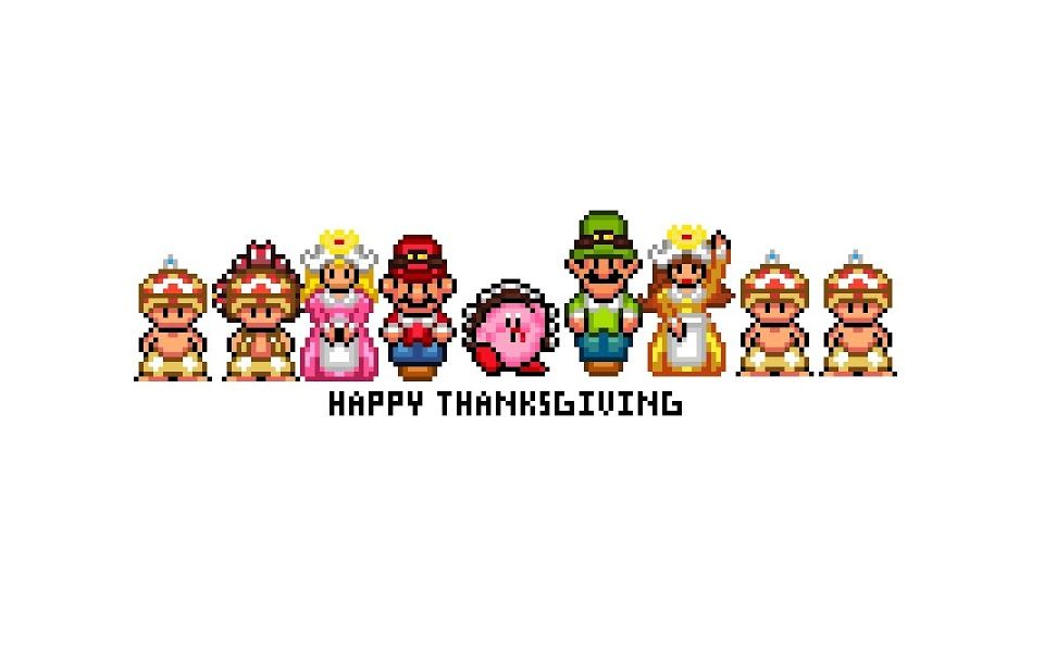 mario happy thanksgiving android wallpaper
