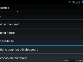 android options pour les développeurs galaxy nexus