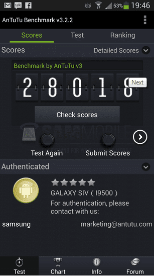 Benchmark S4 detail