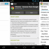 chrome sur android Nette amélioration de Chrome sur Android Applications