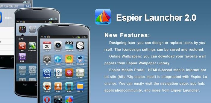 espier launcher android iphone