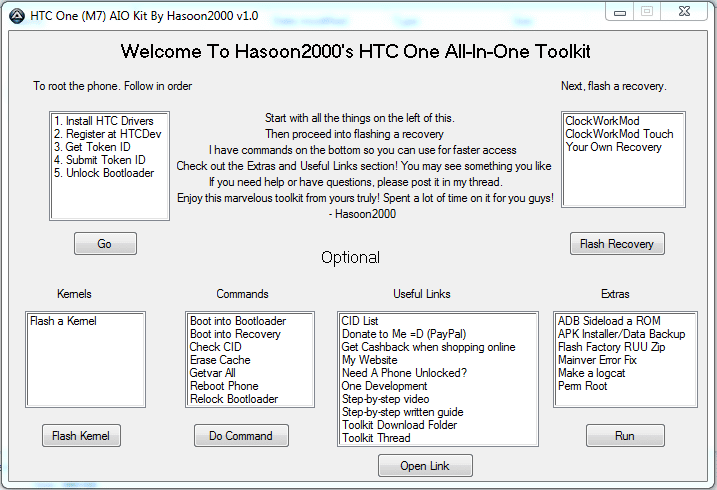 htc one kit root unlock