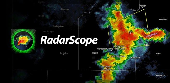 application météo, Radarscope : une application météo américaine pour les pros
