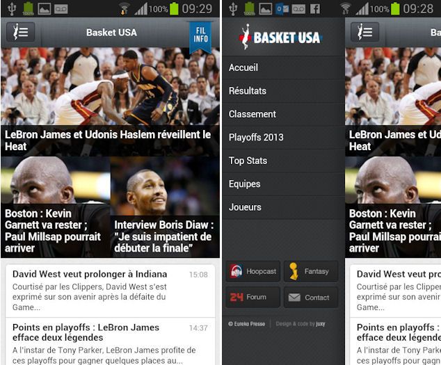 Basket USA débarque sur Google Play Actualité