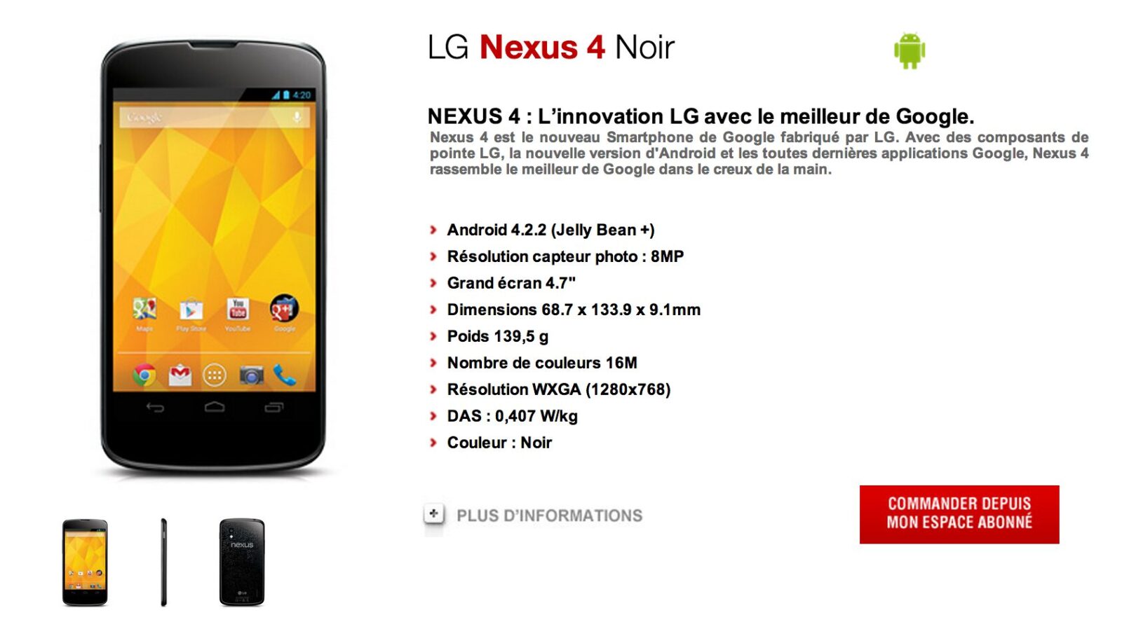 nexus 4 free mobile