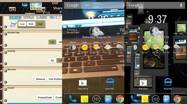 App gratuite Android : Gallery 3D Live Wallpaper Applications