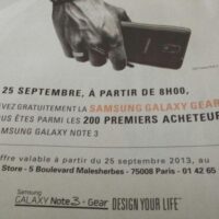 Une boutique offre une Galaxy Gear pour l’achat d’un Note 3 Appareils