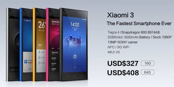 xiaomi mi3, Xiaomi Mi3, aussi puissant qu&rsquo;en S4 mais deux fois moins cher ?