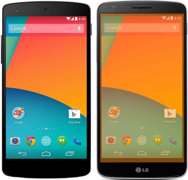 lg g2 vs nexus 5 android