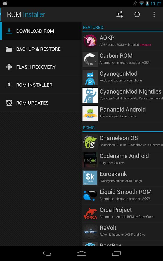 rom installer android