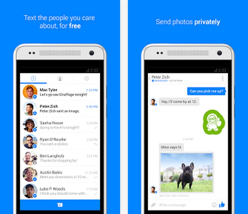 facebook messenger android sms