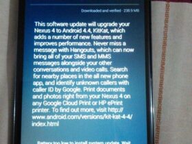 nexus 4 android 4.4 update