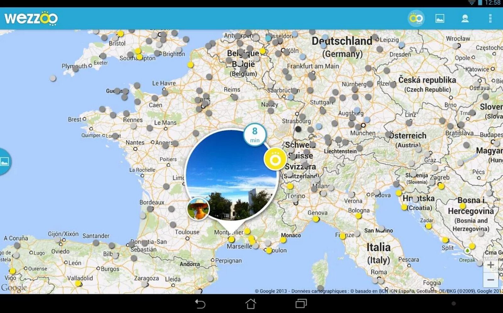 wezzoo, Wezzoo : la météo sociale et locale débarque sur Android