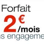 free mobile forfait 2 euro 4G