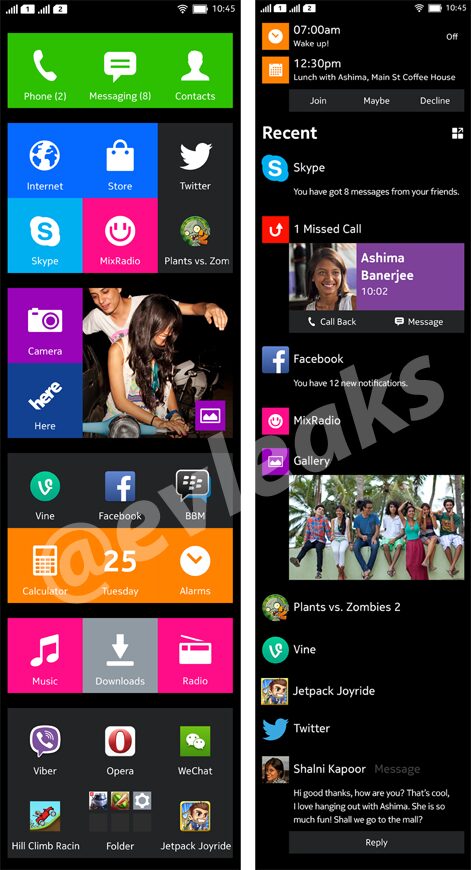 Asha/Android/WP, L&rsquo;Asha/Android/WP de Microsoft et Nokia en photos