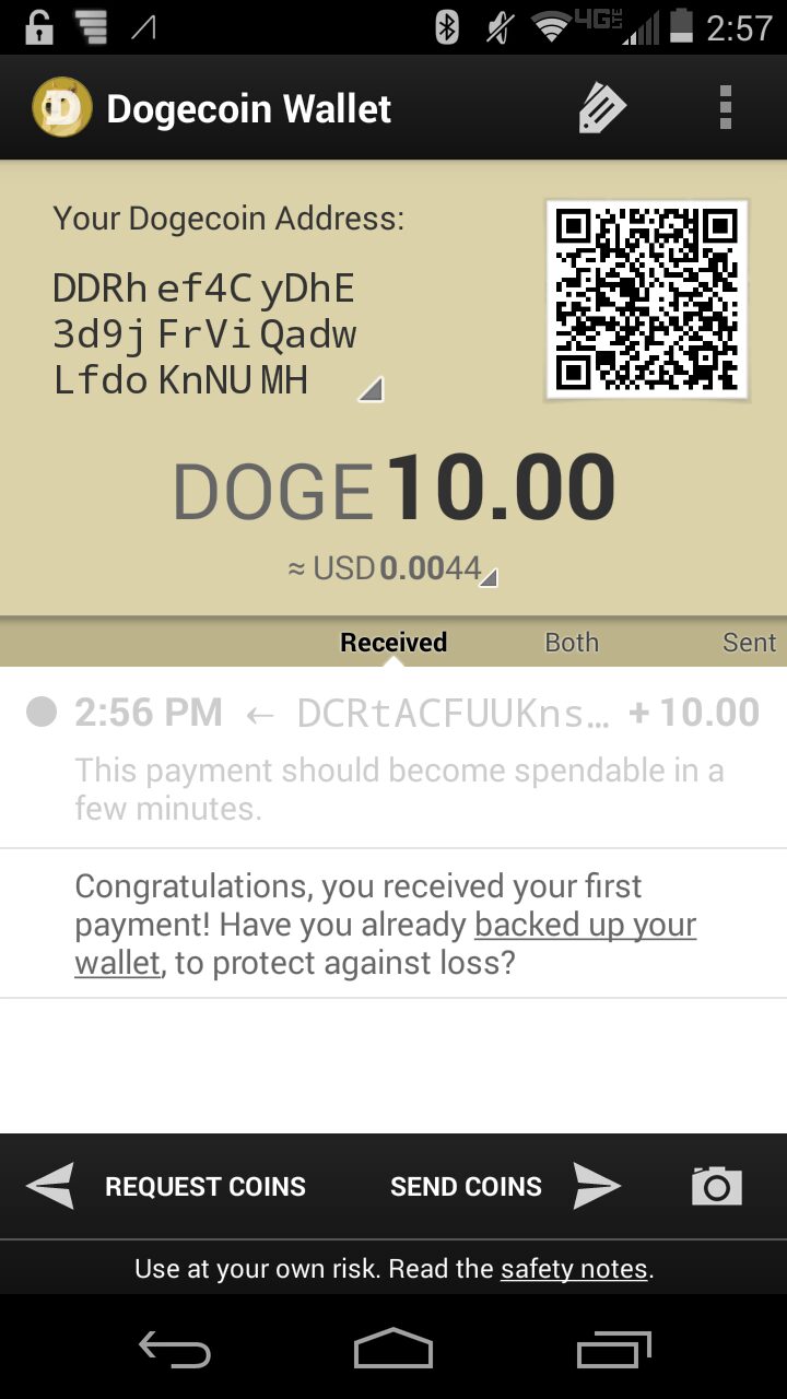 Dogecoin Wallet, Les BitCoins débarquent sur le Google Play avec Dogecoin Wallet
