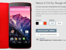 nexus 5 rouge google 349 euros