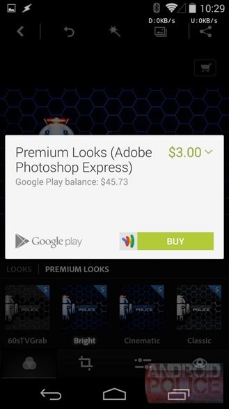 Photoshop Express, Photoshop Express s&rsquo;améliore par les in-apps