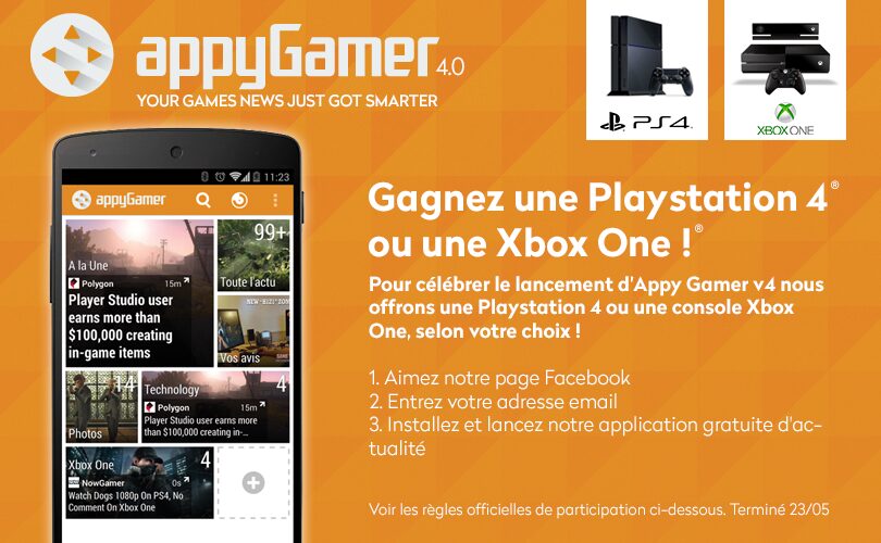appy gamer concours